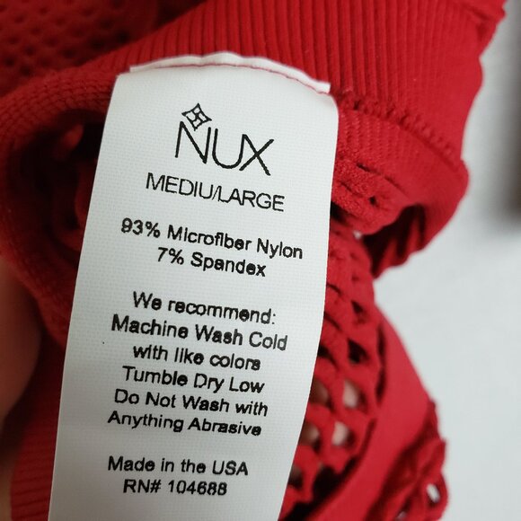 NWT Nux Active All Net Long Sleeve Top in Crimson size M/L Athleisure Yoga Gym - Picture 9 of 16